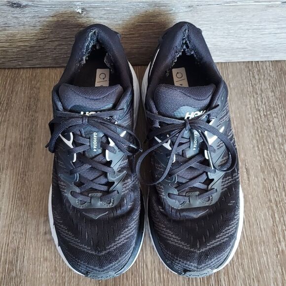 Hoka Black and White Athletic Shoes - Picture 3 of 11